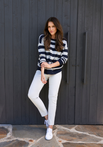 Jump Panel Stripe Pullover Ink/Mist