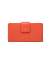 Load image into Gallery viewer, Serenade Faith Tab Leather Wallet Rfid Tangerine