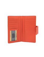 Load image into Gallery viewer, Serenade Faith Tab Leather Wallet Rfid Tangerine