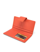 Load image into Gallery viewer, Serenade Faith Tab Leather Wallet Rfid Tangerine