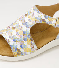 Load image into Gallery viewer, Ziera Basma Blue Bubbl Leather Womens Shoes