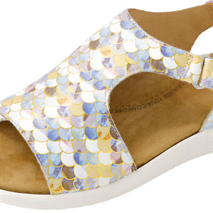 Ziera Basma Blue Bubbl Leather Womens Shoes