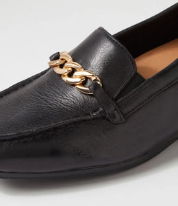 Ziera Fenders Xf Black Leather Loafers