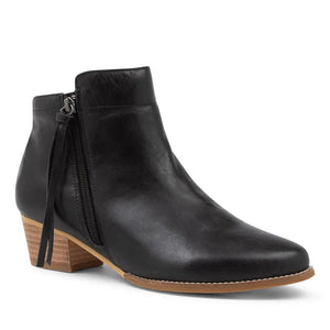 Ziera Vendas XF-ZR Black Natural Leather Ankle Boots