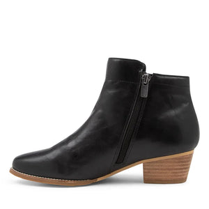 Ziera Vendas XF-ZR Black Natural Leather Ankle Boots