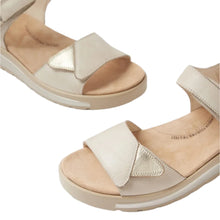 Load image into Gallery viewer, Ziera Geeley W Almond - Pale Gold Adjustable Sandal