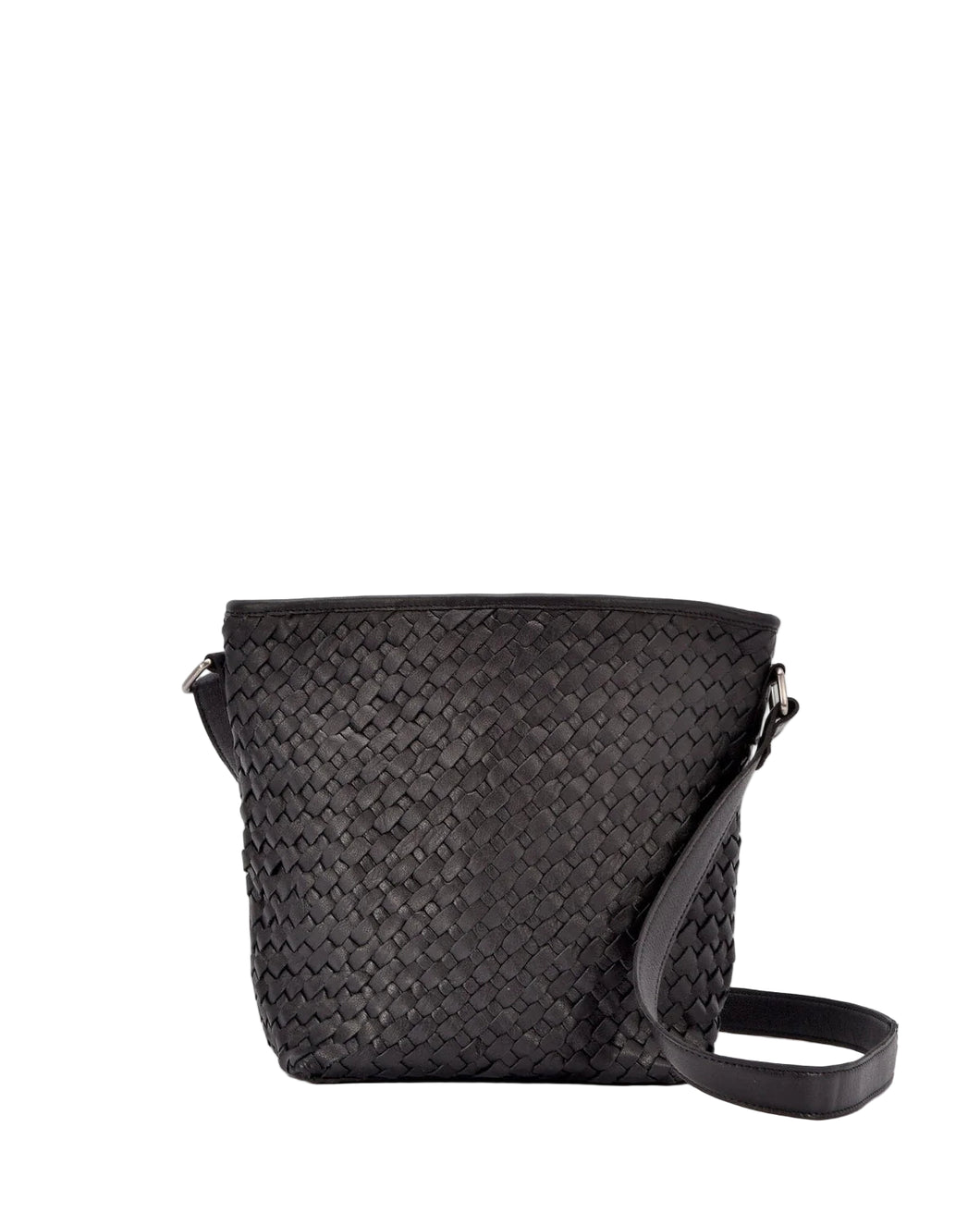 Gabee Canterbury Woven Leather Bag Black