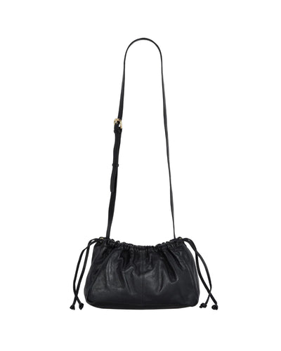 Gabee Halley Leather Drawstring Black