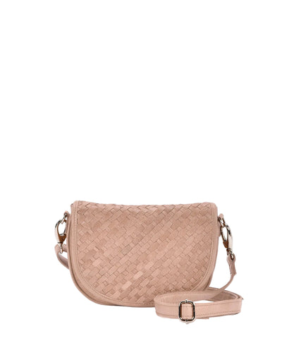 Gabee Surrey Woven Leather Bag Blush