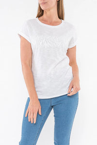 Jump Animal Sequin Tee White