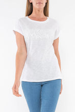 Load image into Gallery viewer, Jump Animal Sequin Tee White