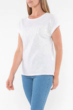 Load image into Gallery viewer, Jump Animal Sequin Tee White