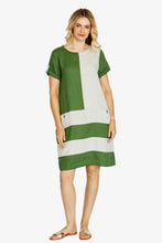 Load image into Gallery viewer, Pingpong Carrie Col Block Linen Dress