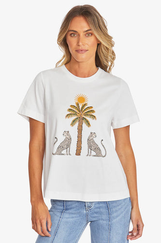 Pingpong Cheetah Tee Ivory