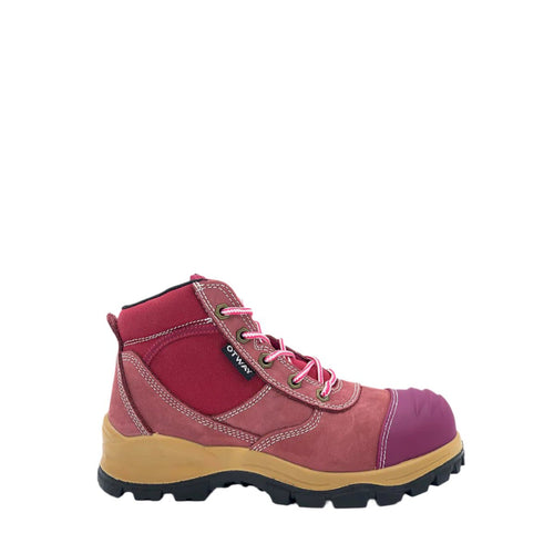 Otway Ladies Eureka Steel Toe Work Boot – Pink