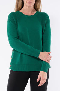 Jump Side Button Pullover Hunter