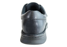 Load image into Gallery viewer, Slatters Award II Mens Black Leather Wide Walking Shoes