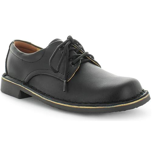 Wilde Jezra-Y Youth school shoe - Black Smooth