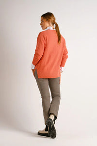 Alessi Seam Detail V-neck Sweater - Tangerine