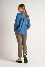 Load image into Gallery viewer, Alessi Peasant Blouse - Blue Wash