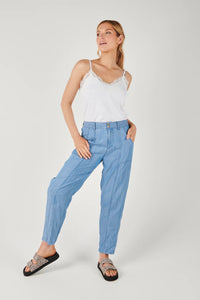 Seam Detail Pant - Chambray Blue