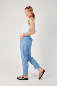 Seam Detail Pant - Chambray Blue