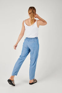 Seam Detail Pant - Chambray Blue