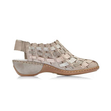 Load image into Gallery viewer, Rieker 47156-43 Clay Beige Combi Womens Comfort Slip on Shoes