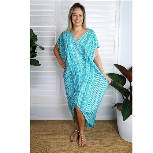 Sundrenched Frilled Toga Dress 8-16 Tuscan Mint  Bayside Shoe Warehouse