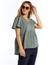 Load image into Gallery viewer, Betty Basics Abigail Blouse Deep Green