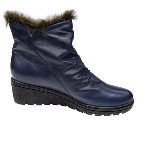 Jemma Anastasia Navy W2020 Ladies Leather Boots