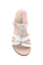 Load image into Gallery viewer, Bellissimo Zoey White Silver Sandal