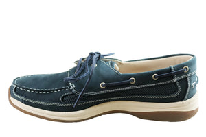 Slatters Shackle Navy Mens Comfortable Leather Shoes