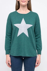 Jump Diamante Star Pullover Forest Combo