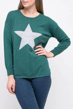 Load image into Gallery viewer, Jump Diamante Star Pullover Forest Combo