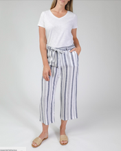 Load image into Gallery viewer, Jump 7/8 Stripe Waist Linen Pant