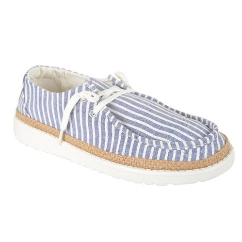 Thomas Cook Womens Vacations Lite Casual Navy Stripe LaceUP